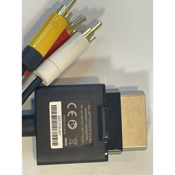 Genuine Official OEM Microsoft XBOX 360 Composite AV Cable X821376-001 Tested - Picture 3 of 5